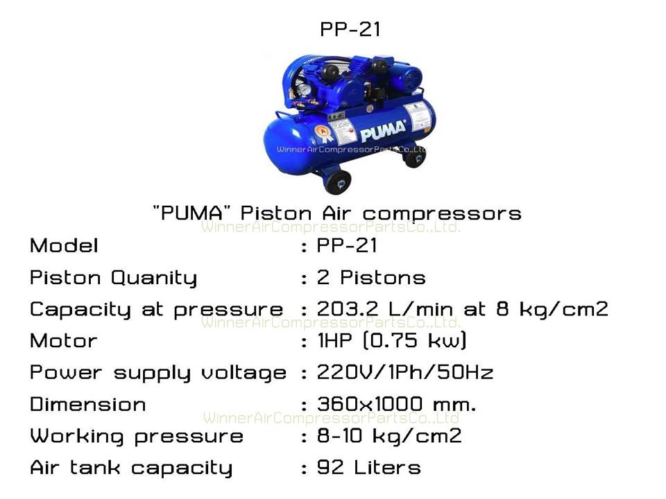 ปั๊มลมลูกสูบพูม่า